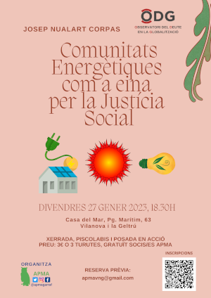 COMUNITATS ENERGÈTIQUES  COM A EINA PER A LA JUSTÍCIA SOCIAL